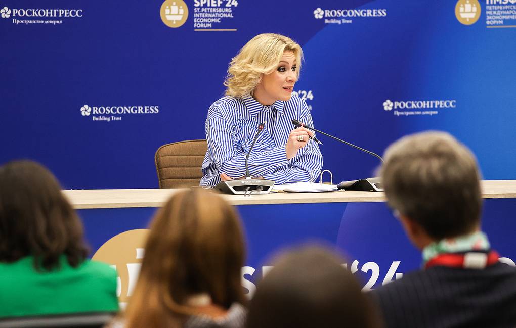 Photo UNE: Maria Zakharova, porte-parole du Ministère russe des Affaires étrangères