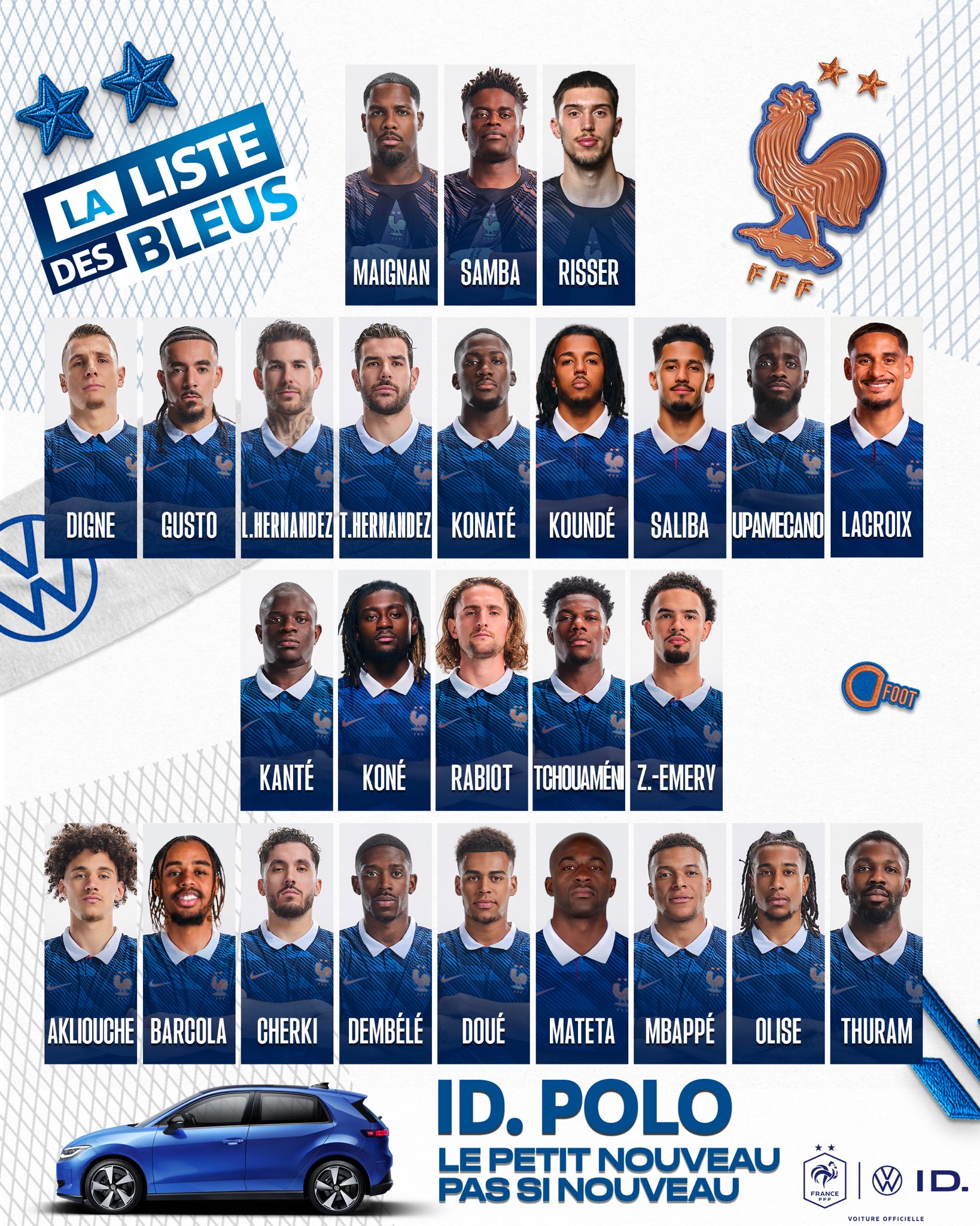 Équipe de France de football: Deschamps dévoile sa liste des 26 Bleus, Camavinga, le grand absent