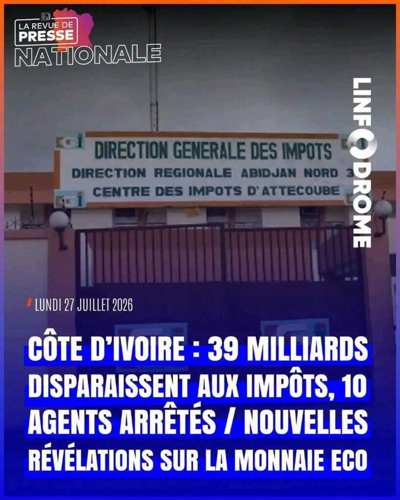 Scandale des 39 milliards FCFA: un rapport d&rsquo;inspection de la DGI et une lettre de la SCCI avaient déjà donné l&rsquo;alerte
