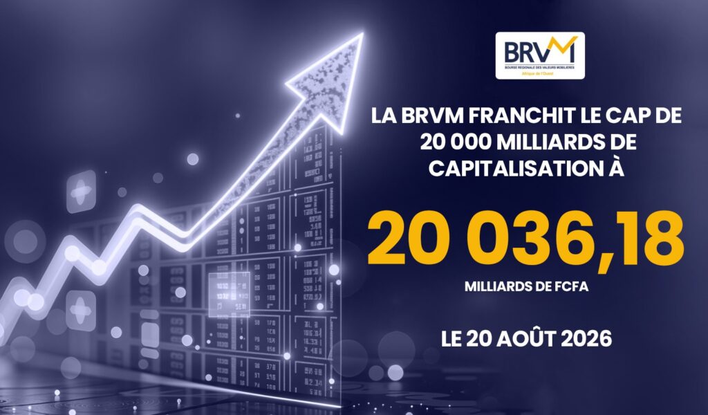 Marchés financiers : la BRVM franchit pour la première fois le cap historique des 20 000 milliards de FCFA