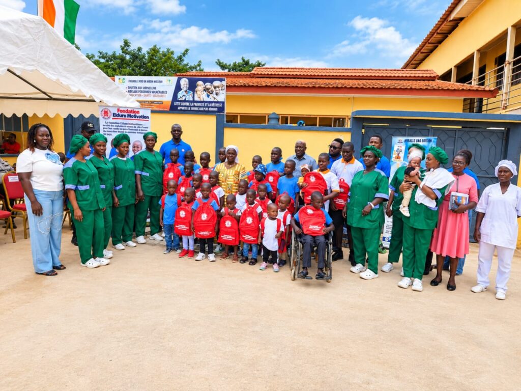 Élan de solidarité à Abengourou : la Fondation ELDURO MOTIVATION redonne le sourire aux pensionnaires de l’orphelinat MAMIE Thérèse